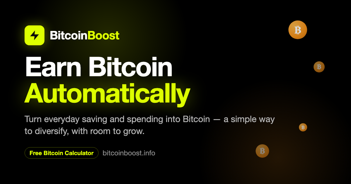 BitcoinBoost — earn Bitcoin automatically through savings and cashback